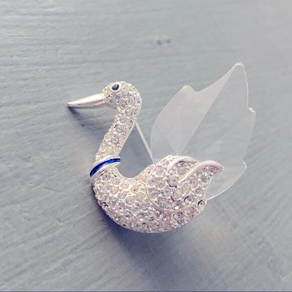 Swan Pin Brooch - Picture 3 of 6